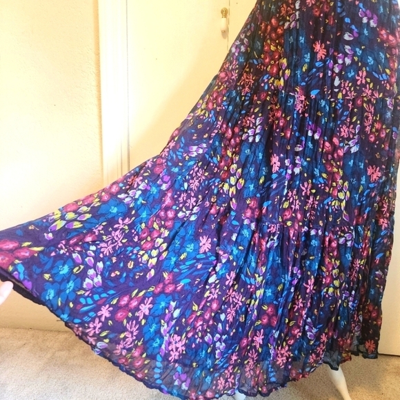 VINTAGE FLORAL TIERED SKIRT KRAZY KAT SIZE SMALL - Picture 3 of 7